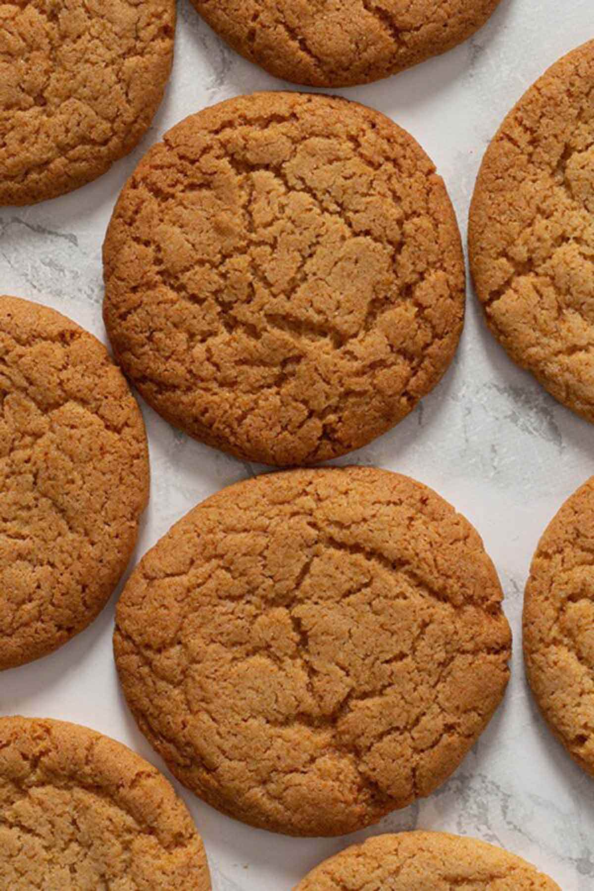 Gingernut Biscuits On White Surface