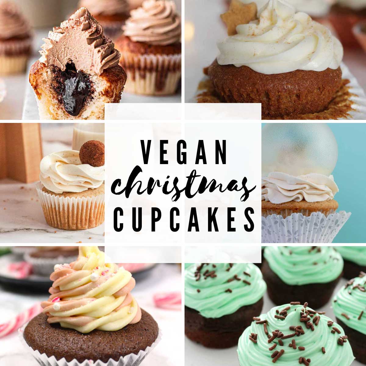Header Image Of Vegan Christmas Cupcakes