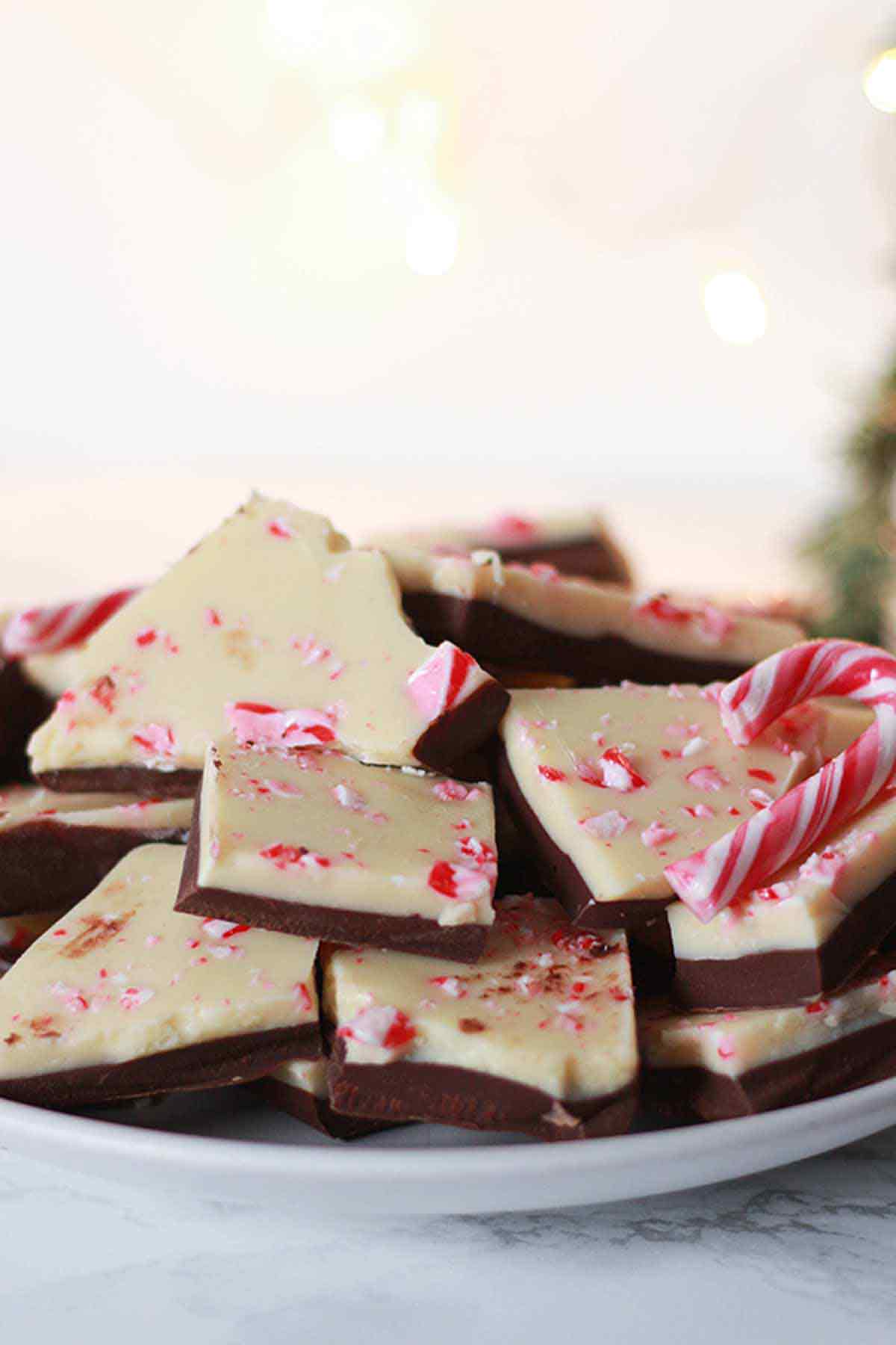 Pile Of Vegan Peppermint Bark