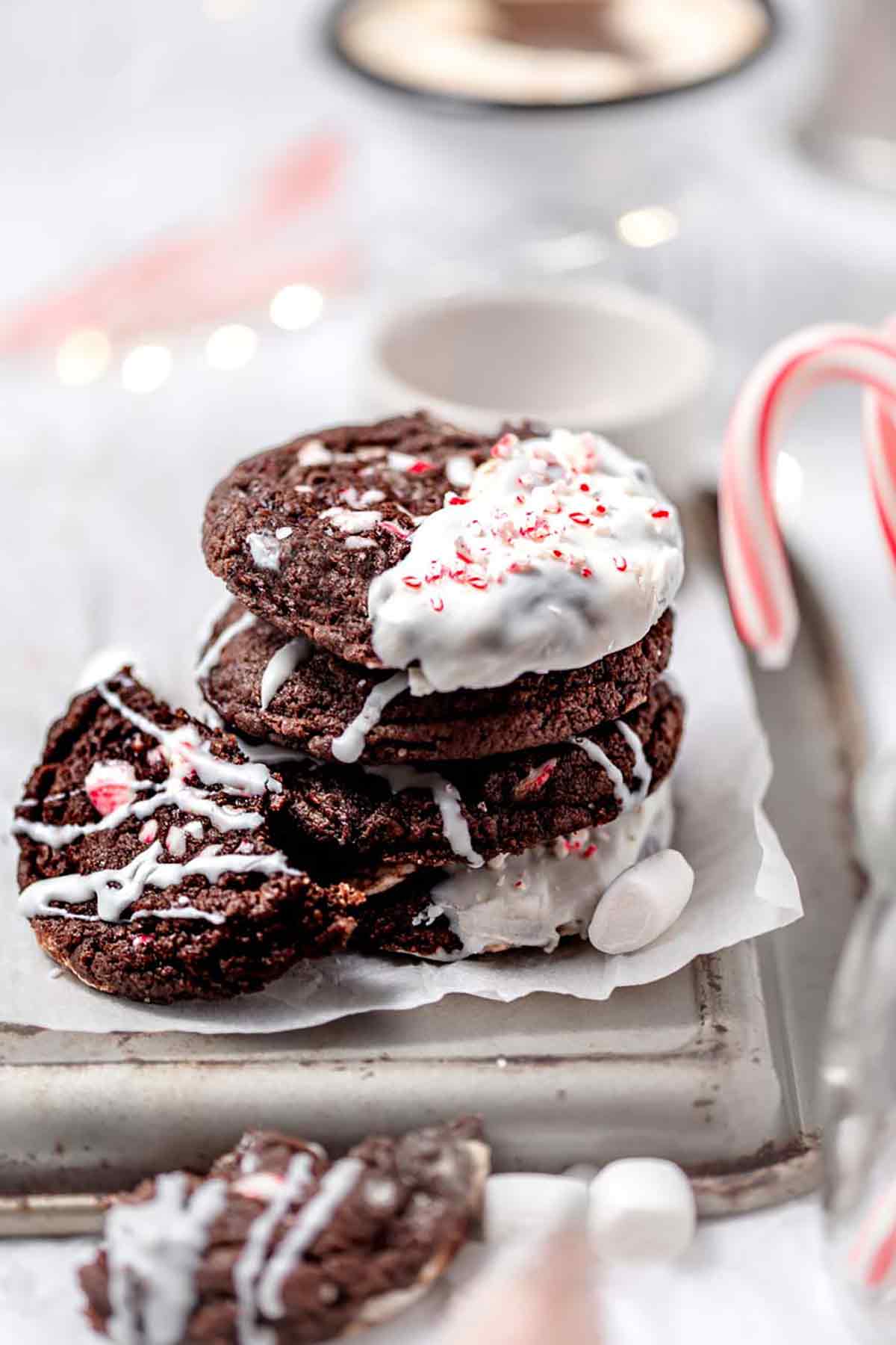 Vegan Peppermint Mocha Cookies