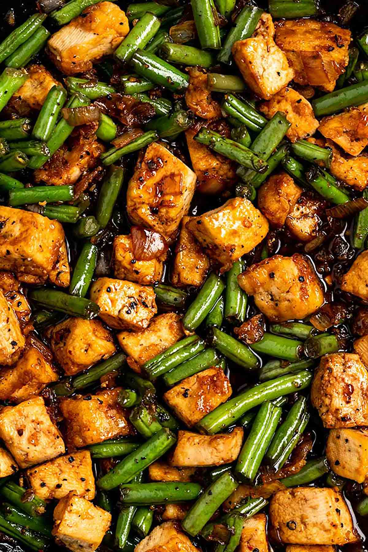 Black Pepper Tofu Green Beans