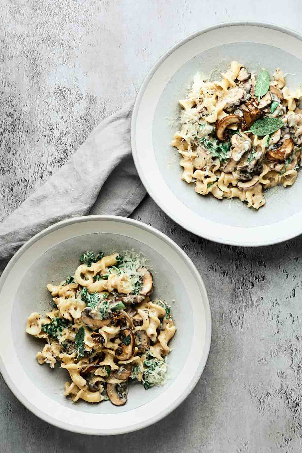 Vegan date night Creamy Mushroom Pasta recipe