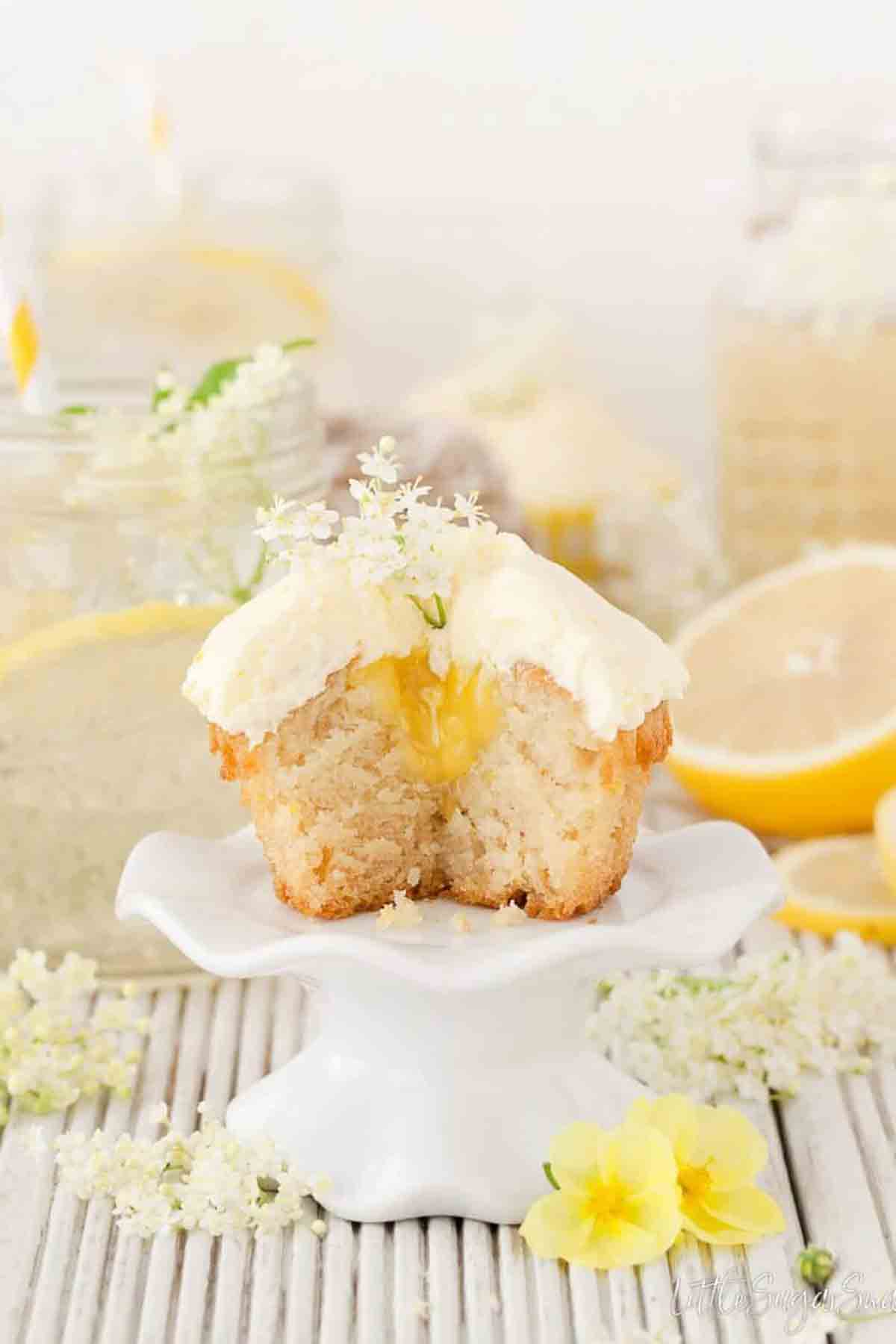 Vegan Lemon Elderflower Cupcakes