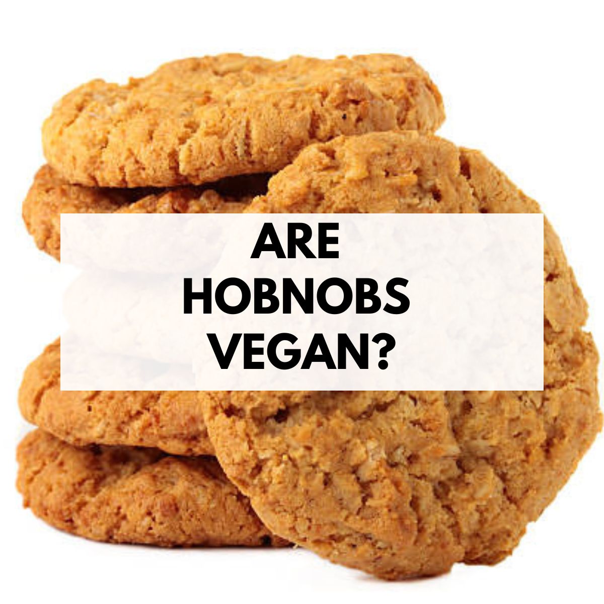 Are Hobnobs Vegan Image Of Biscuits With Text Overlay