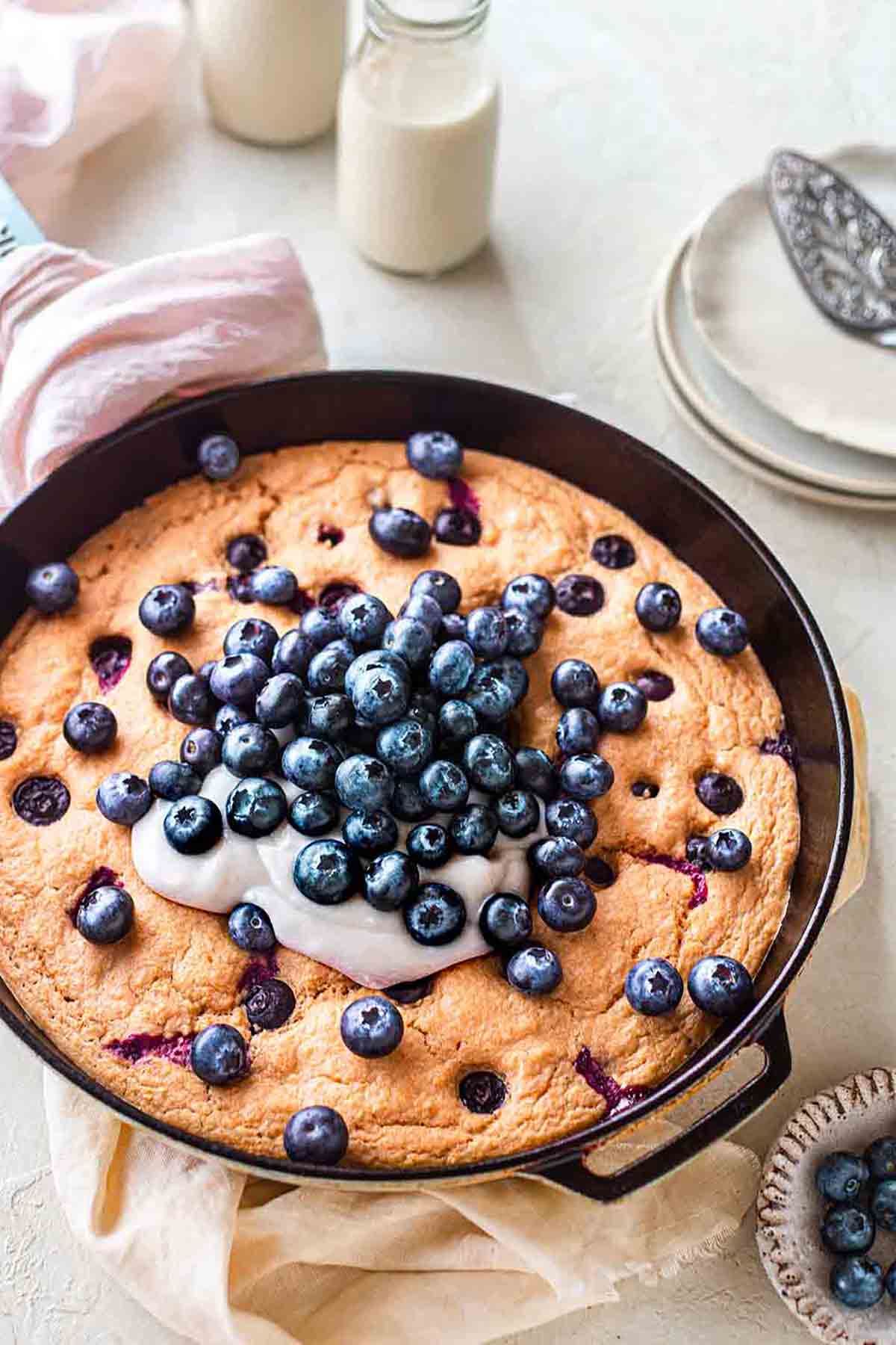 Baked Vegan Blueberry Pancake