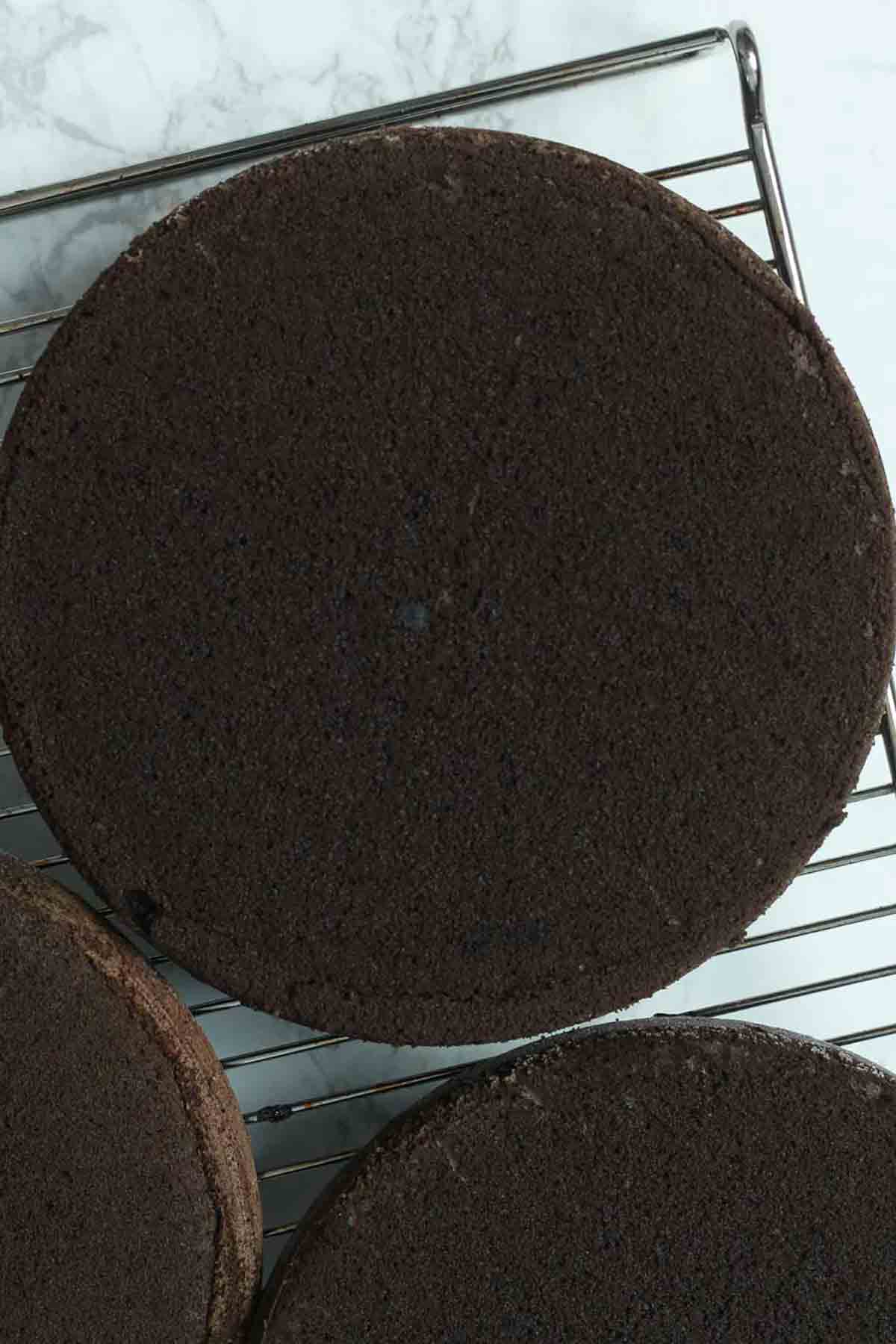 Black velvet cake with black food colouring