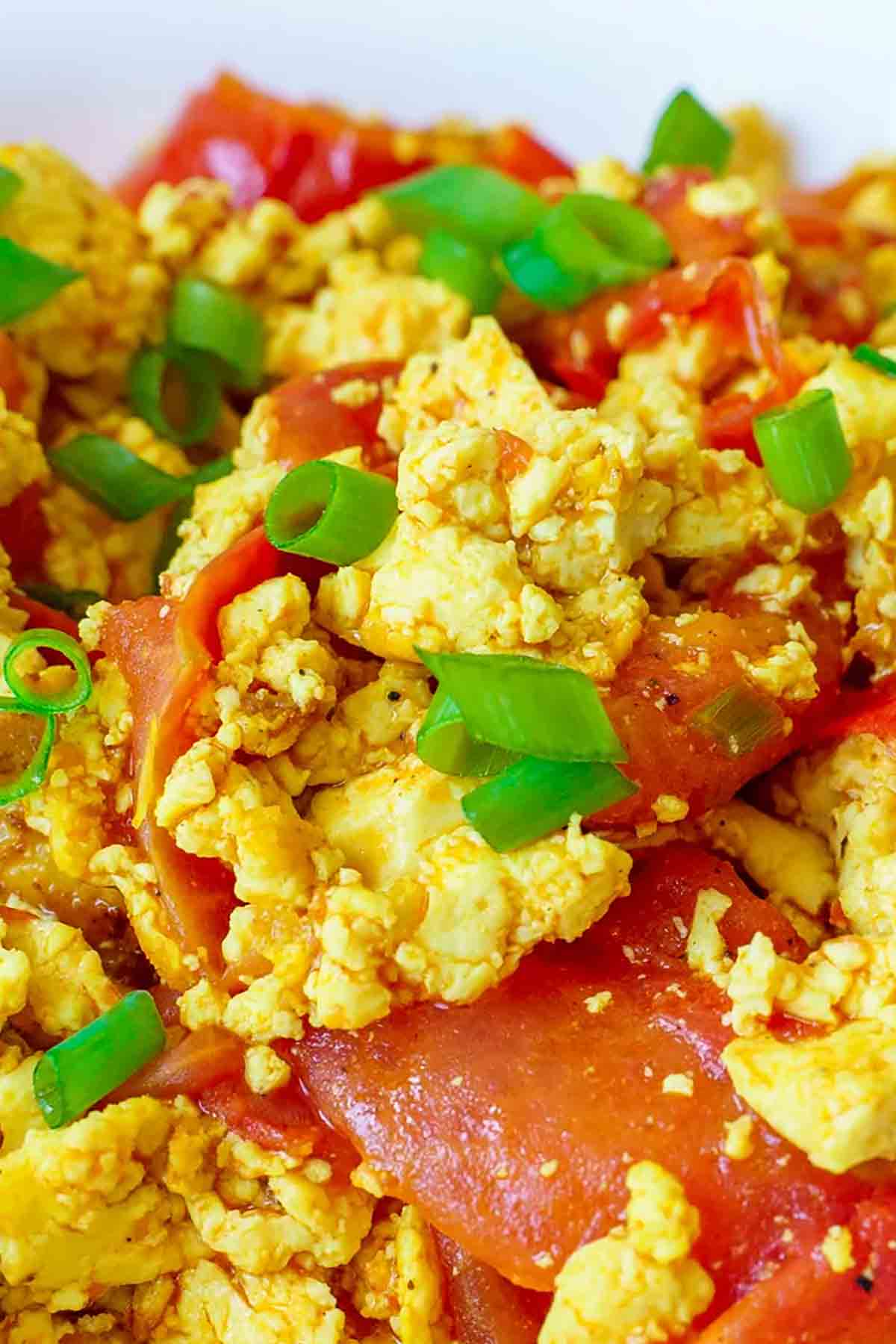 Chinese Tomato Vegan Egg Stirfry