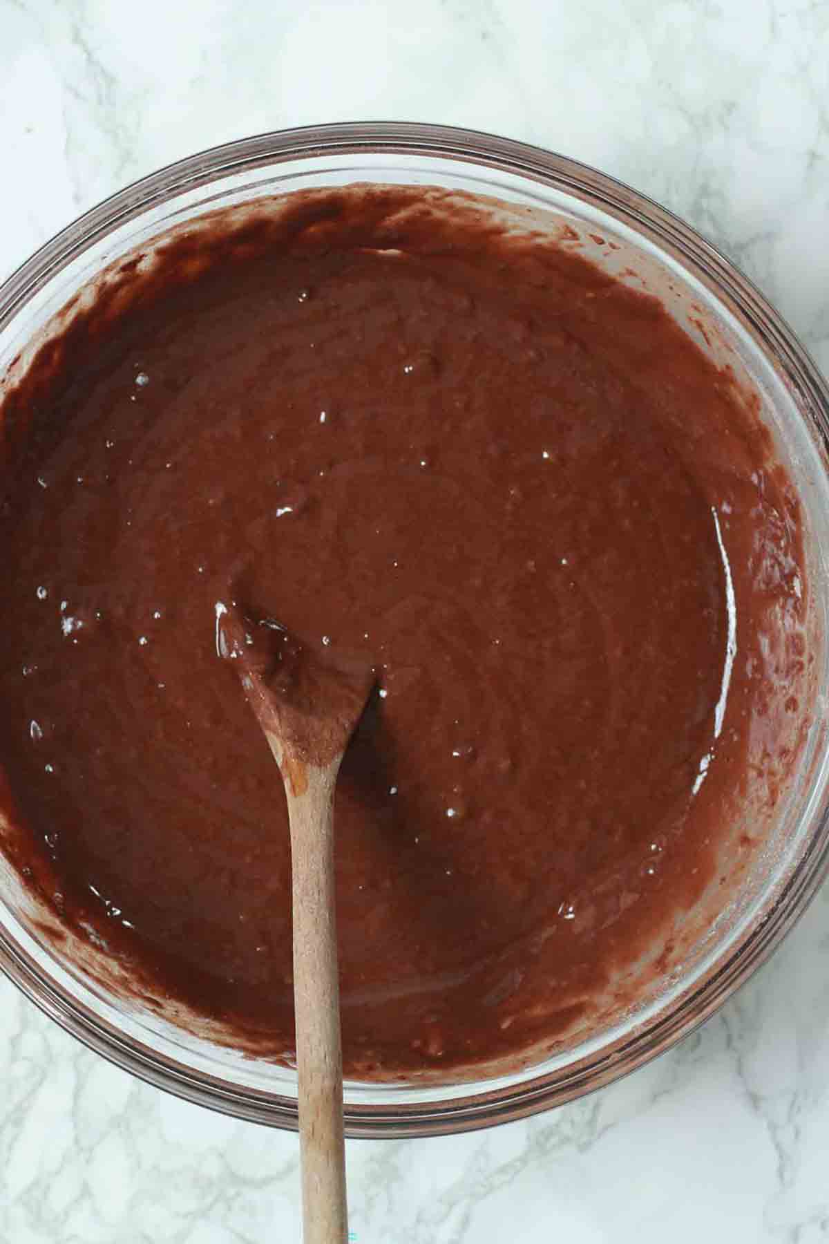 Chocolate Cake Mix In A Bowl