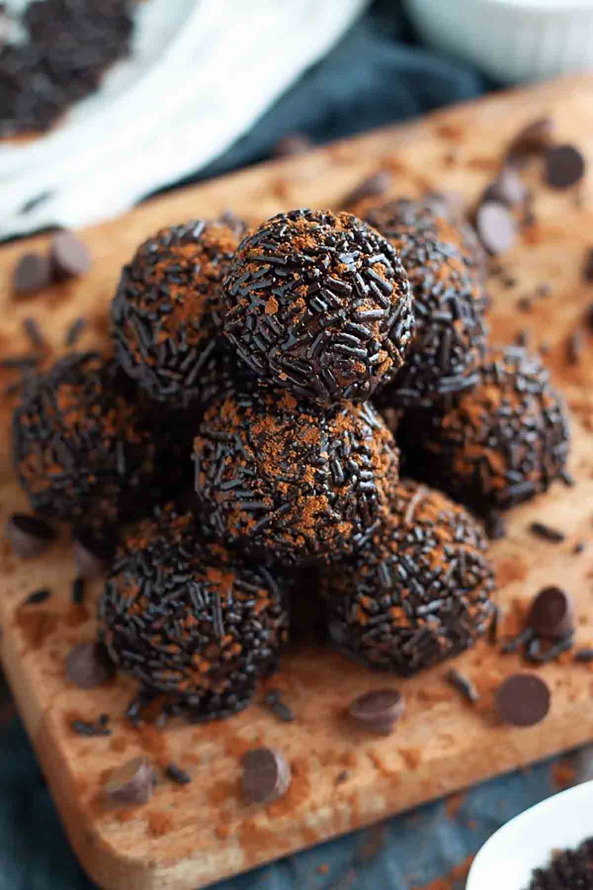 Chocolate Sprinkle Truffles