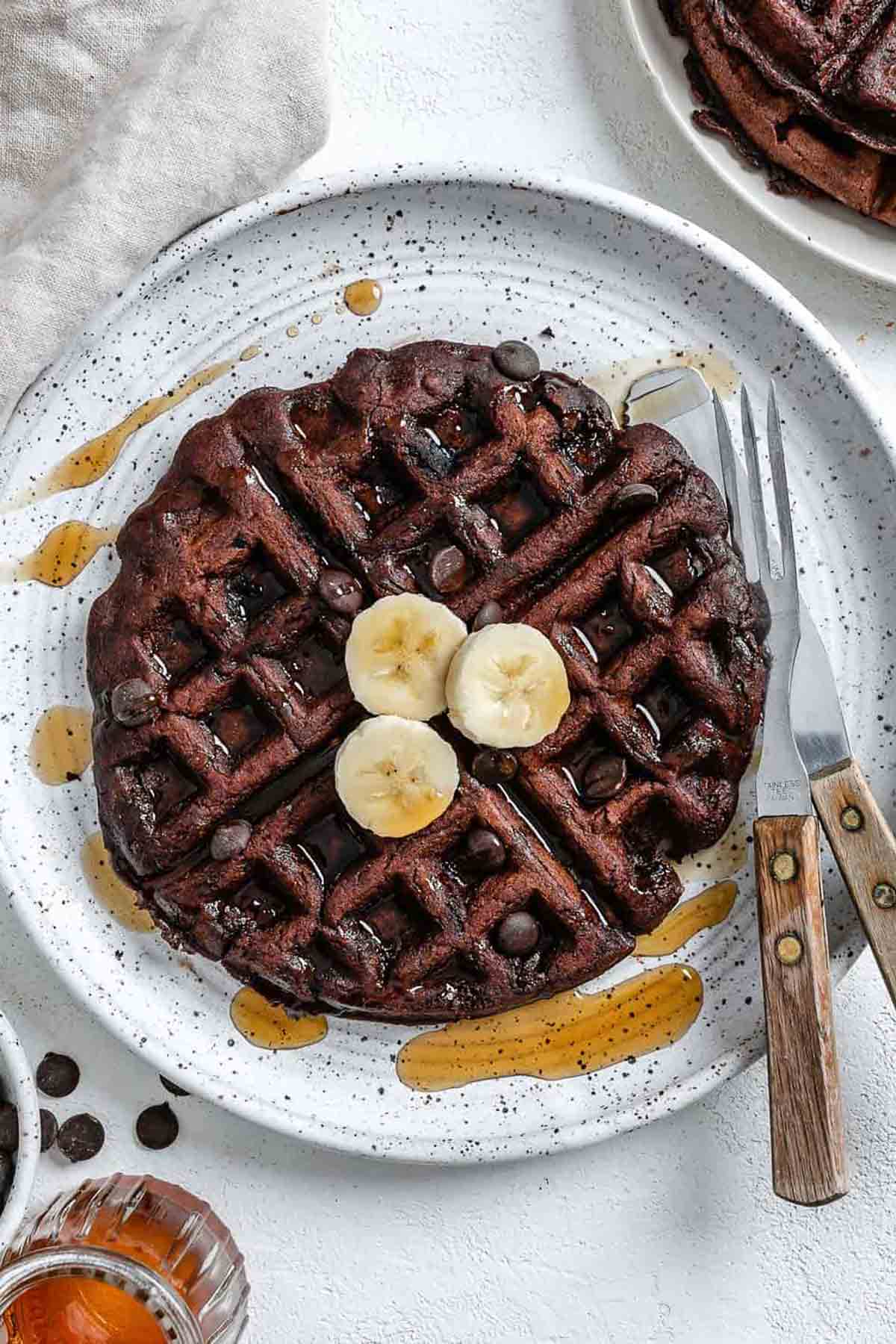 Chocolate Vegan Waffles