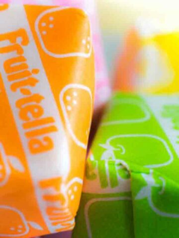 Close Up Image Of Fruittella Sweets. Are They Vegan