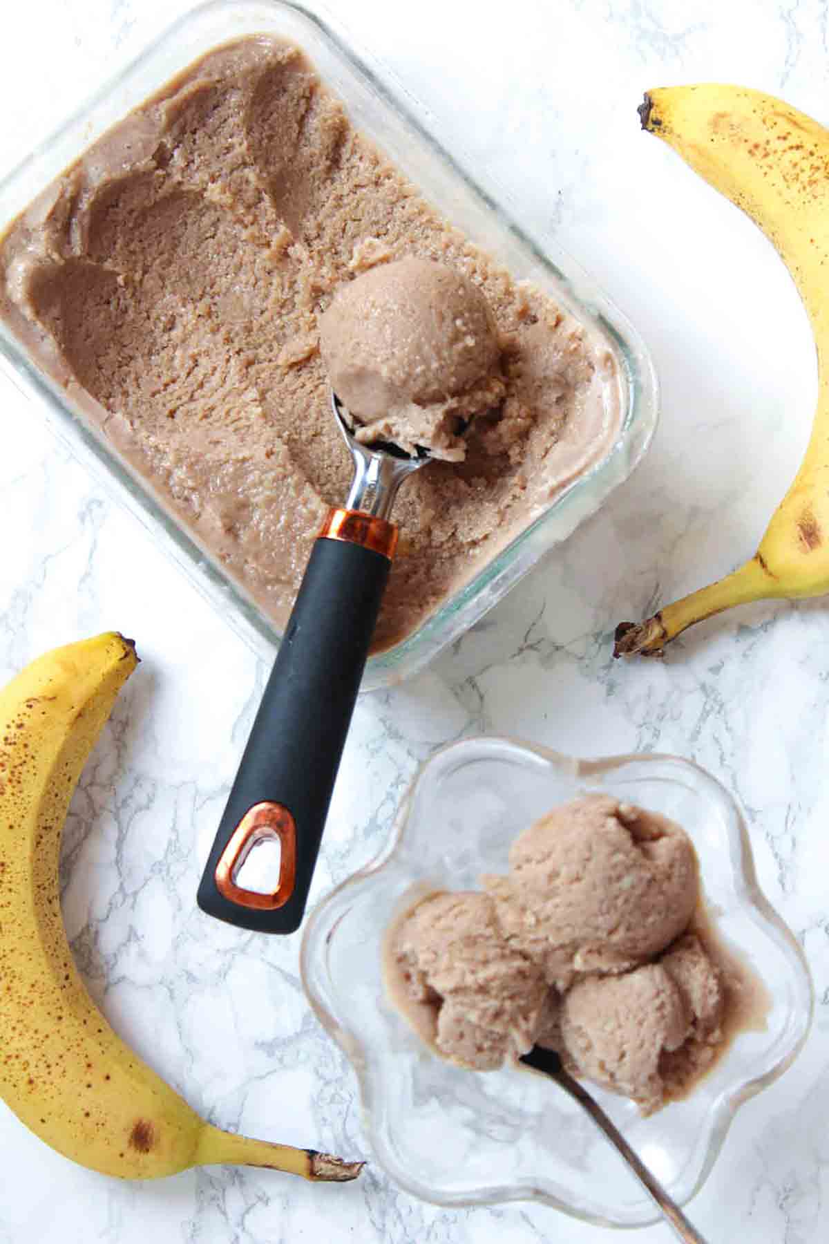 Banana Ice Cream In A Container