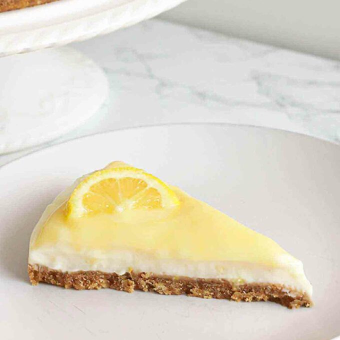 Vegan Lemon Cheesecake (No-Bake) - BakedbyClo | Vegan Dessert Blog