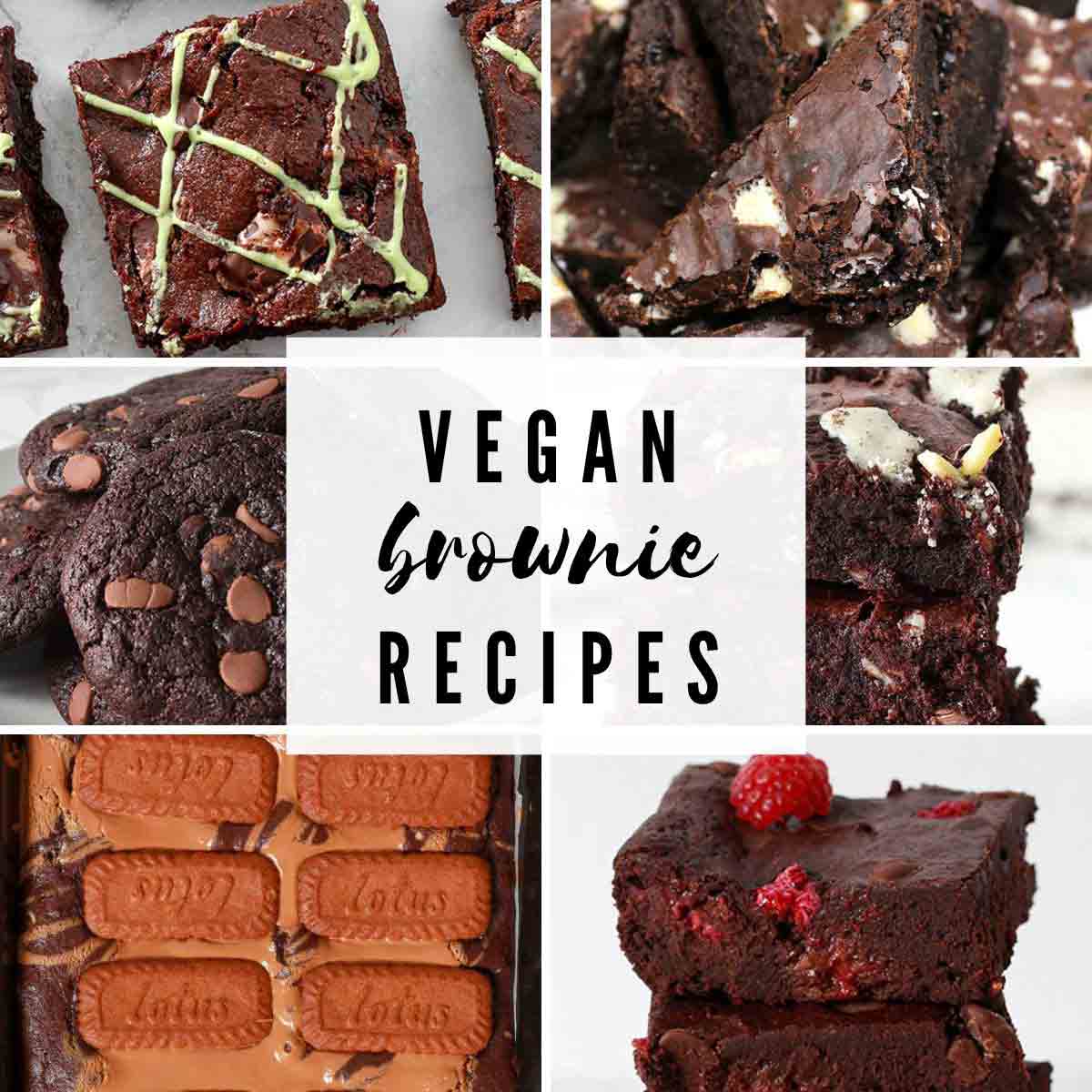 Images Of 6 Vegan Brownies