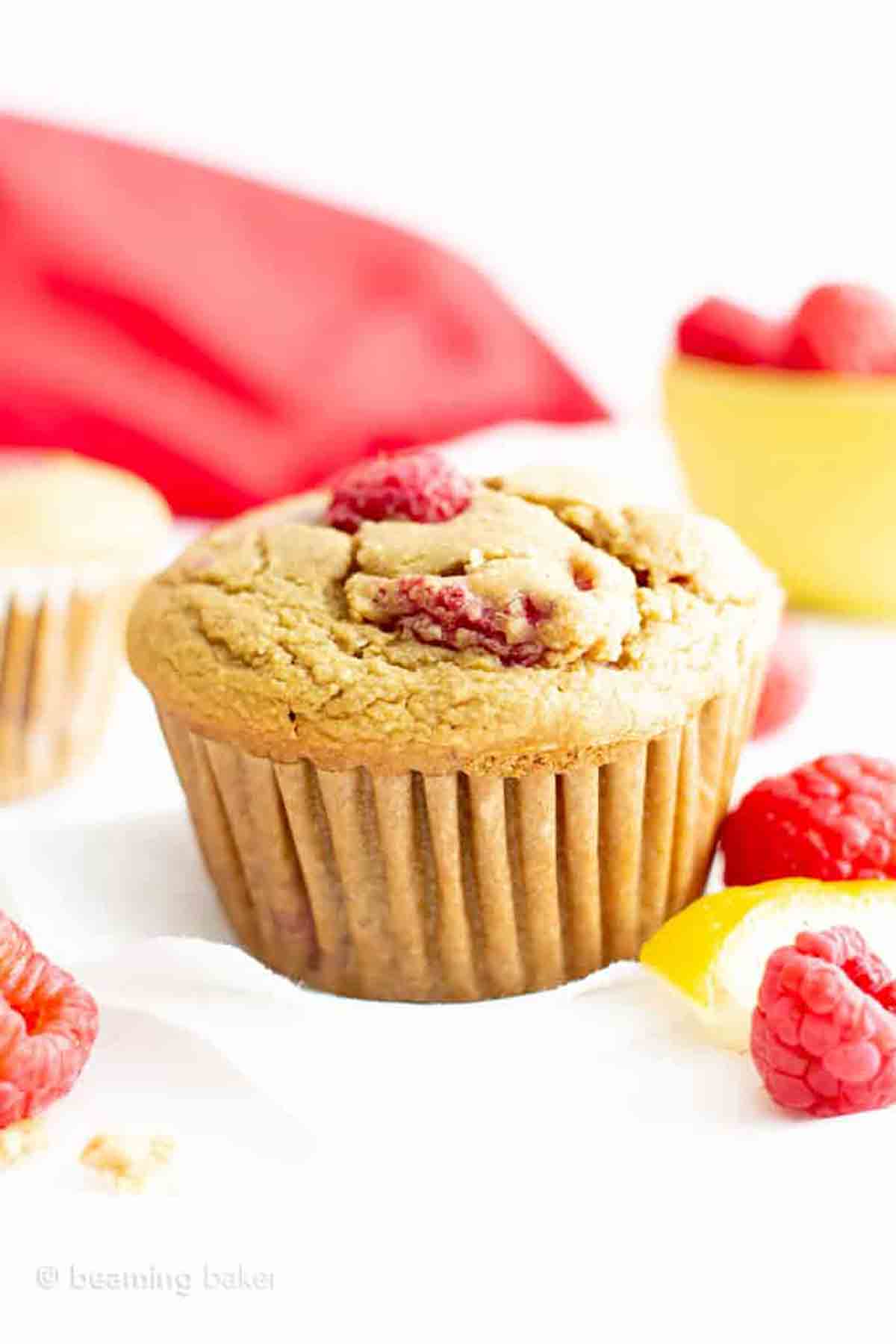 Lemon Raspberry Vegan Dessert Muffins