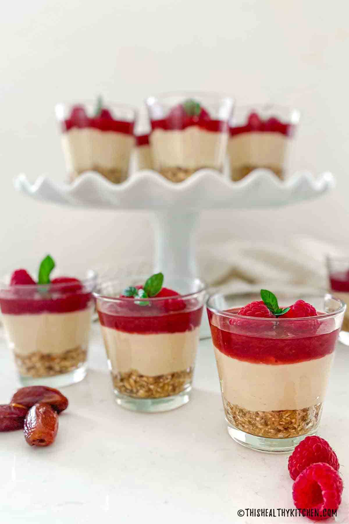 Mini Raspberry Vegan Cheesecakes
