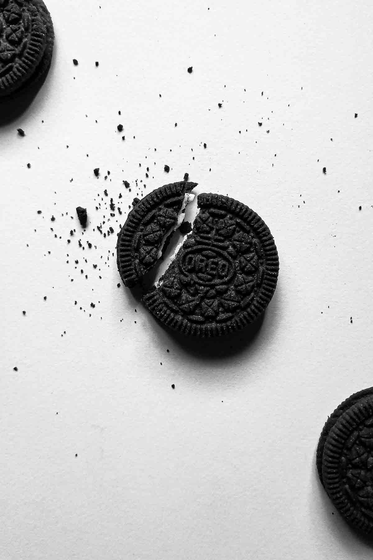 Oreos On A White Background