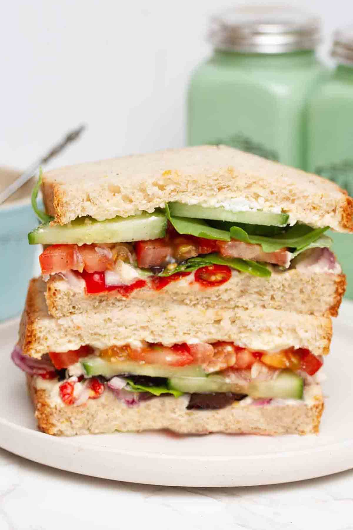 Panera Mediterranean Veggie Sandwich Cucumber