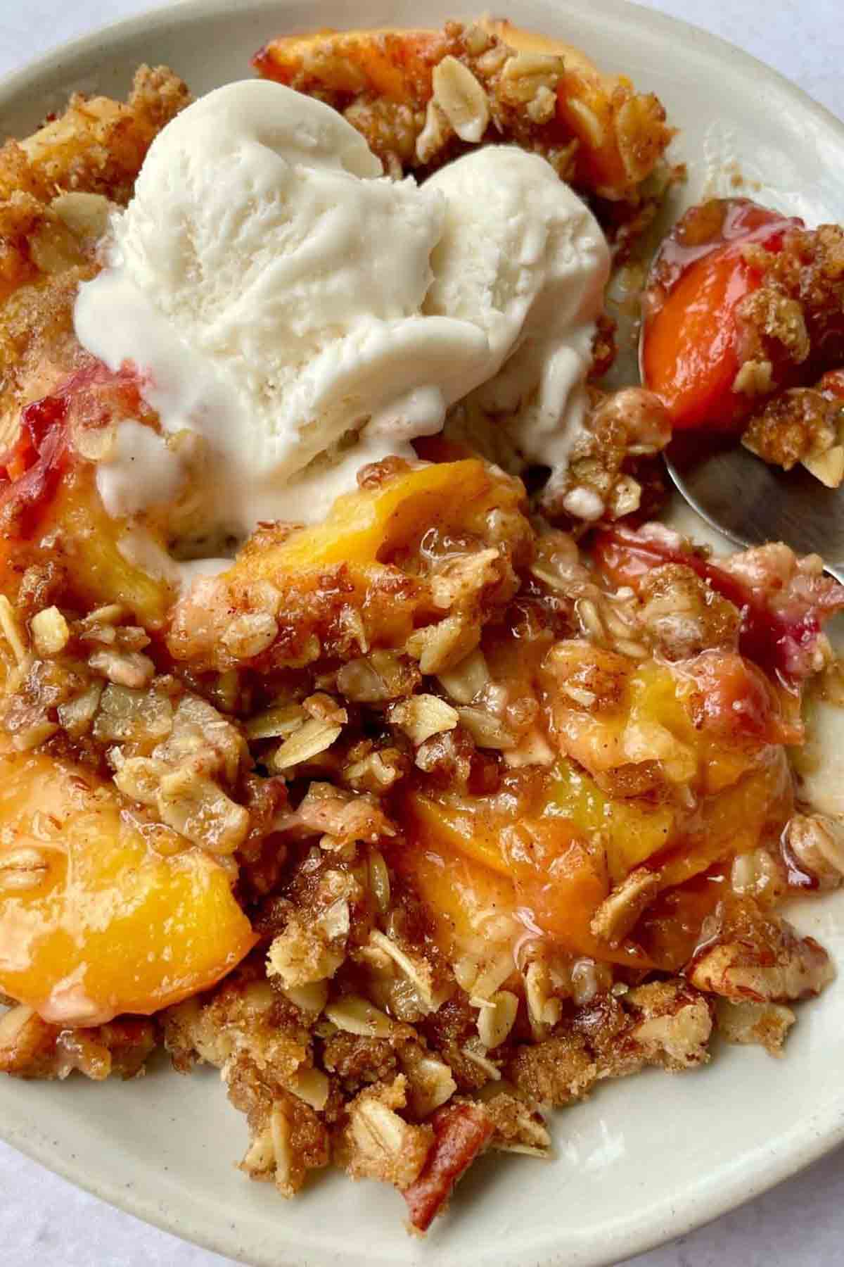 Peach Crisp With Oats