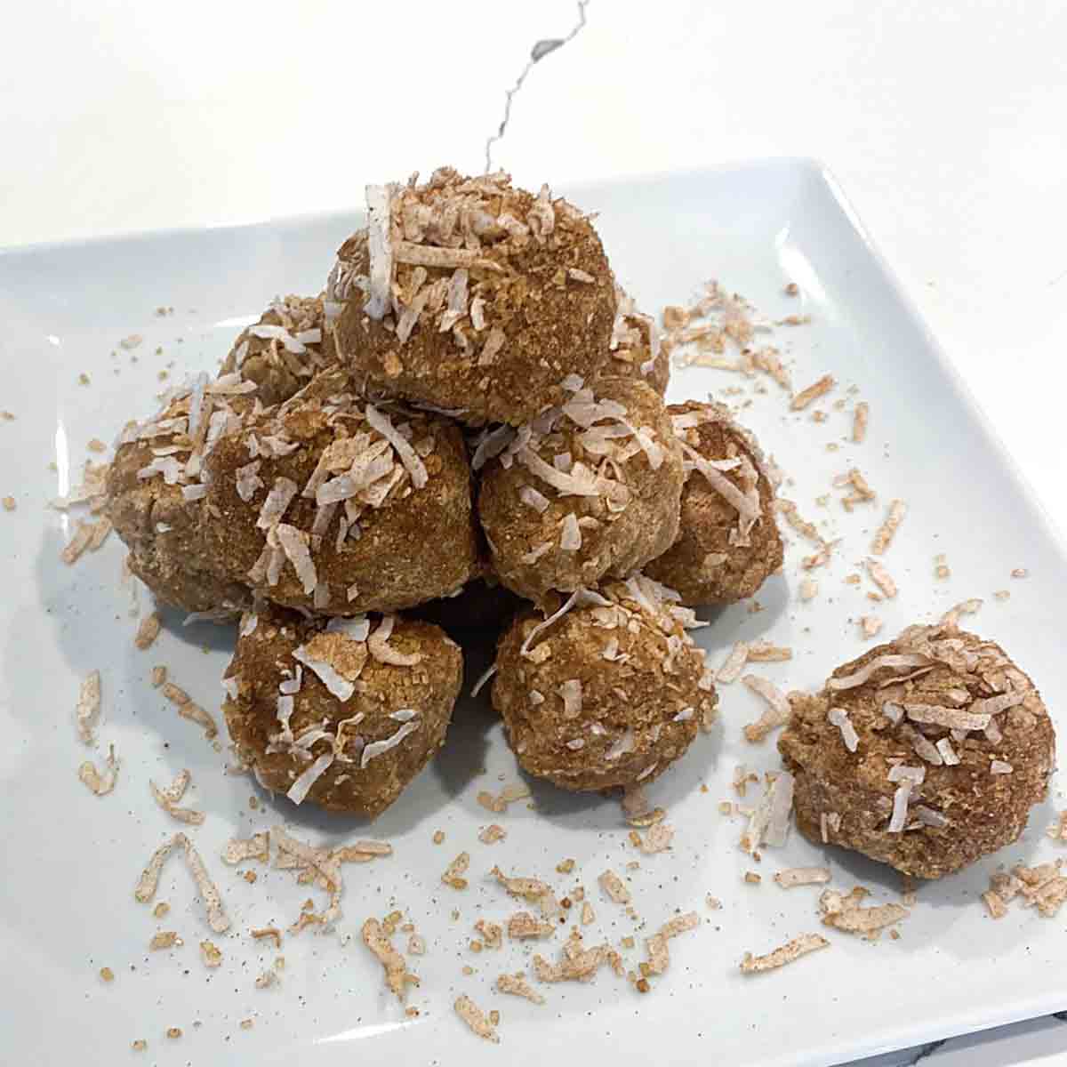 Pile Of Vegan Protein Balls On A Plate