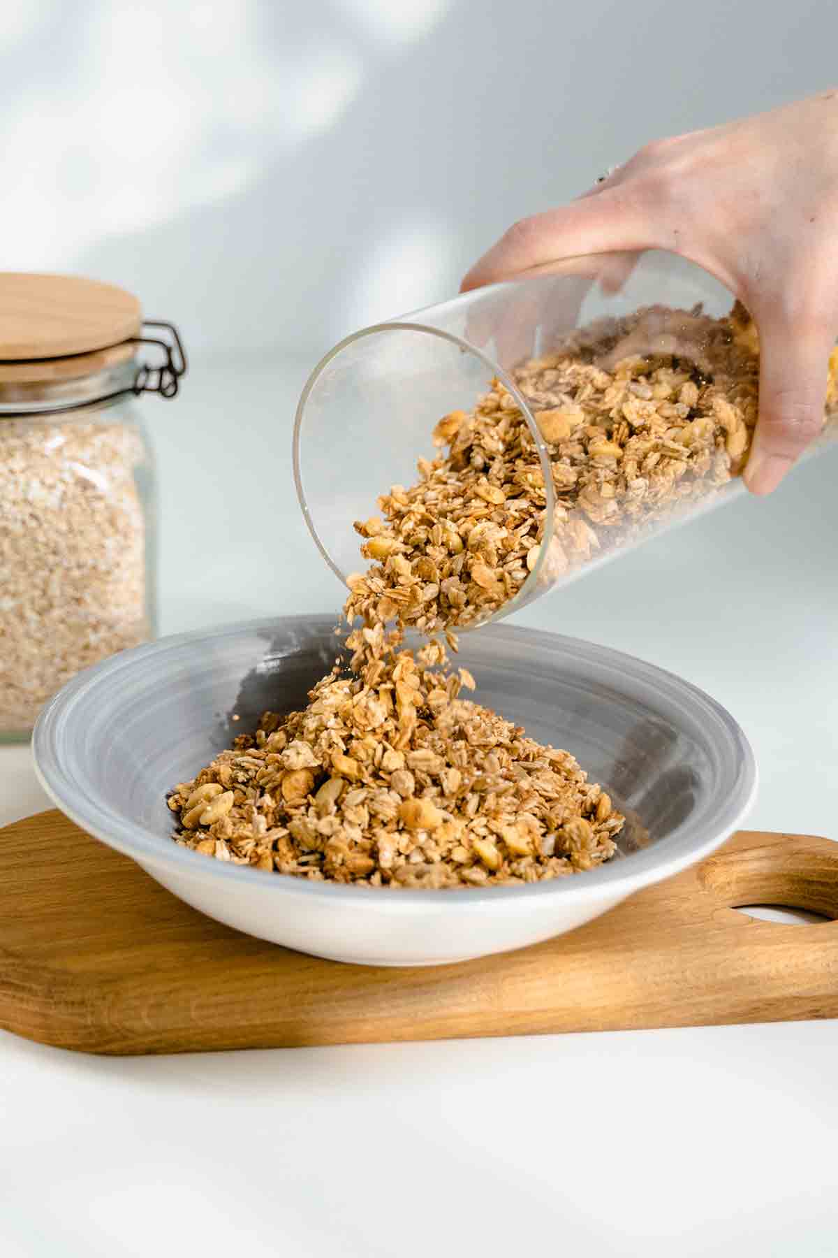 Pouring Cereal Into A Bowl