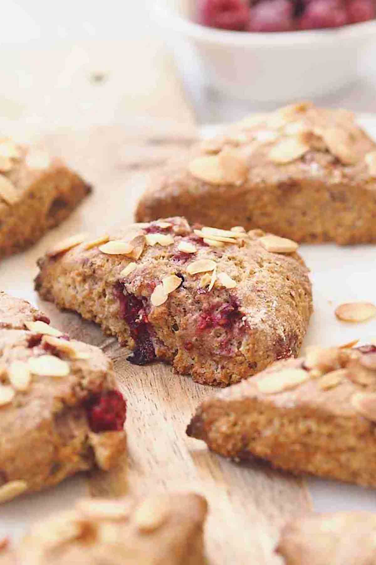 Raspberry Almond Scones