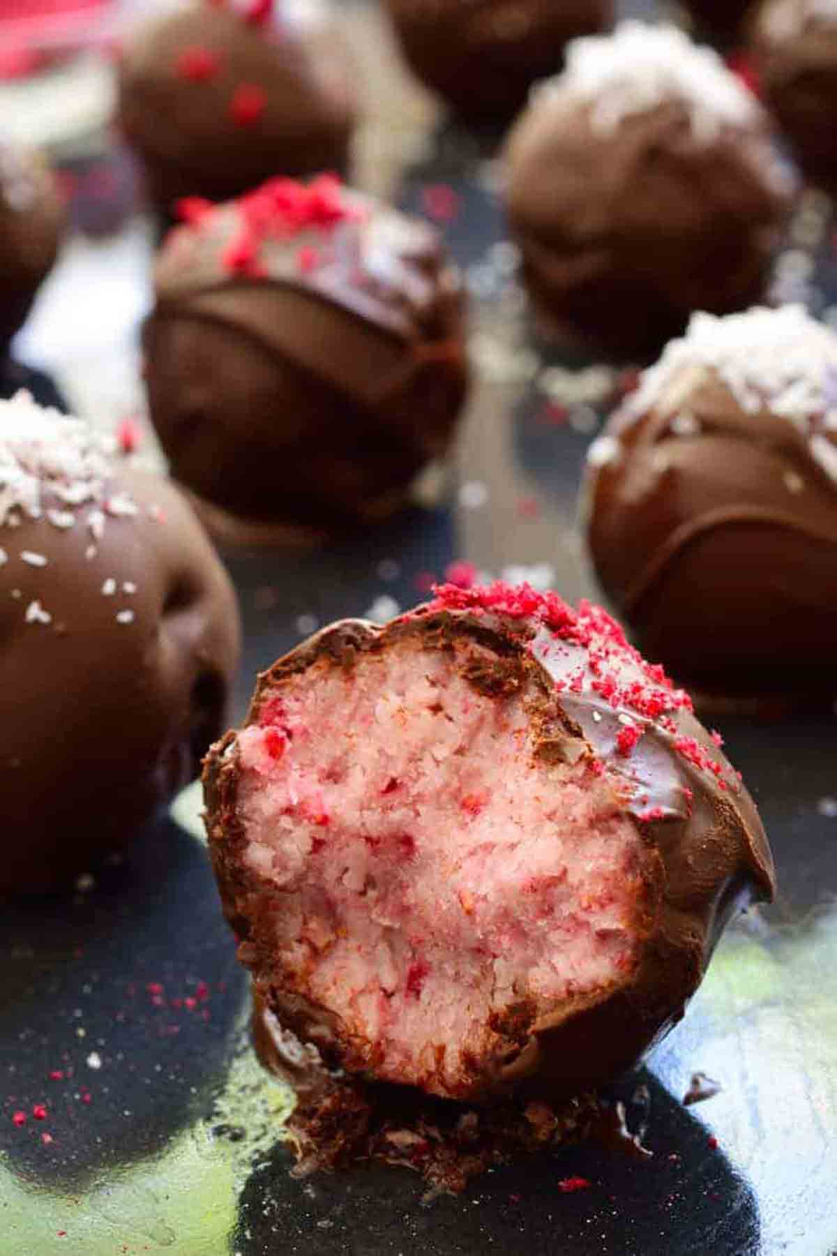 Raspberry Bounty Truffles