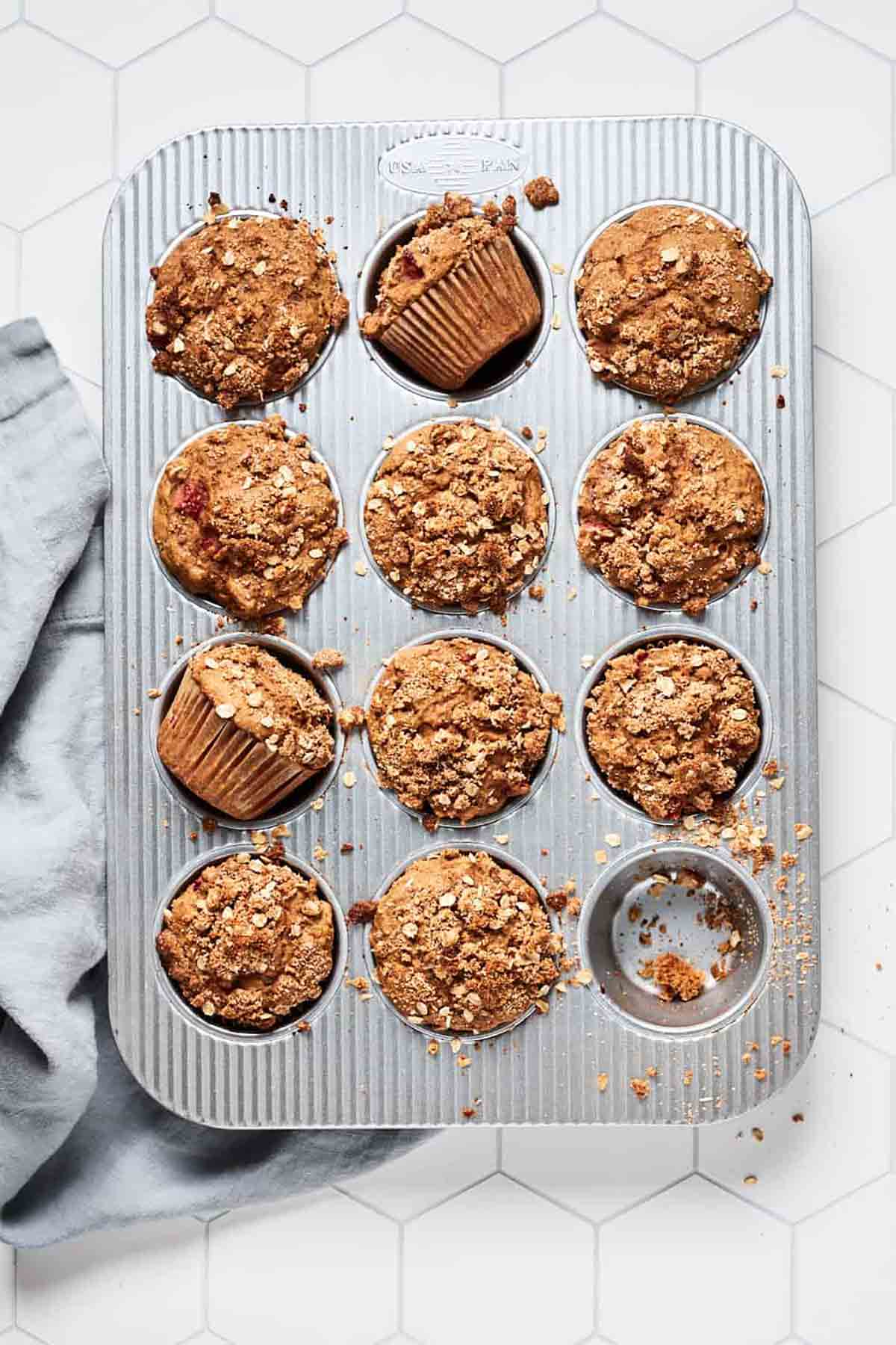Strawberry And Rhubarb Muffins