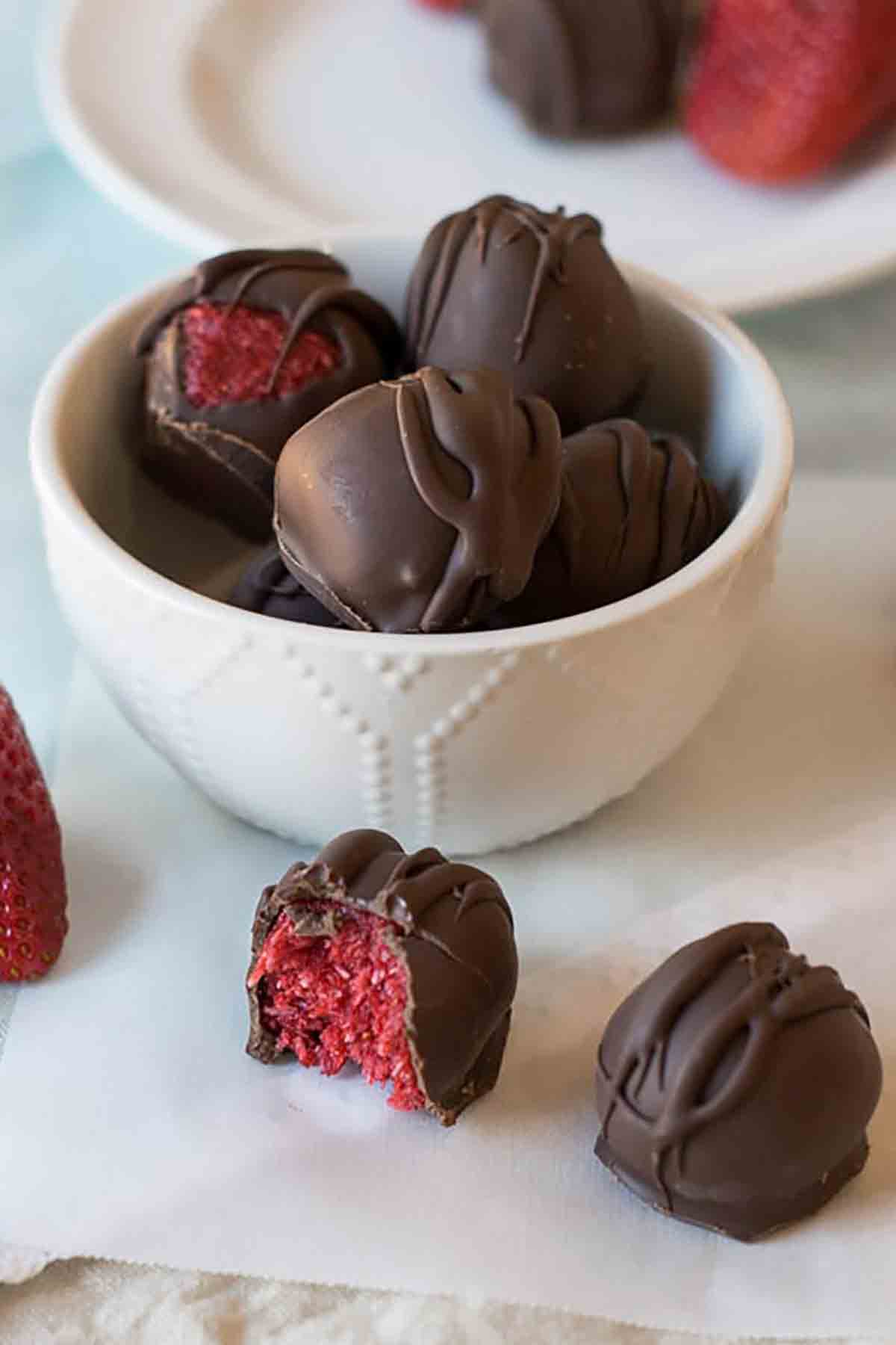 Strawberry Coconut Truffles