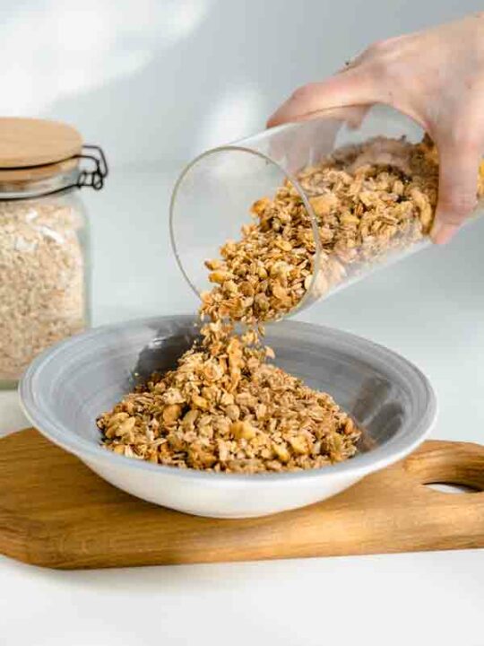 Thumbnail Vegan Cereal Being Poured Into Bowl