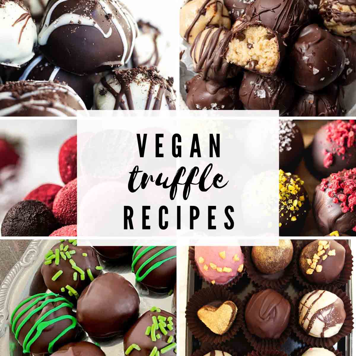 Truffle Images With Text Overlay Reading 'vegan Truffle Recipes'