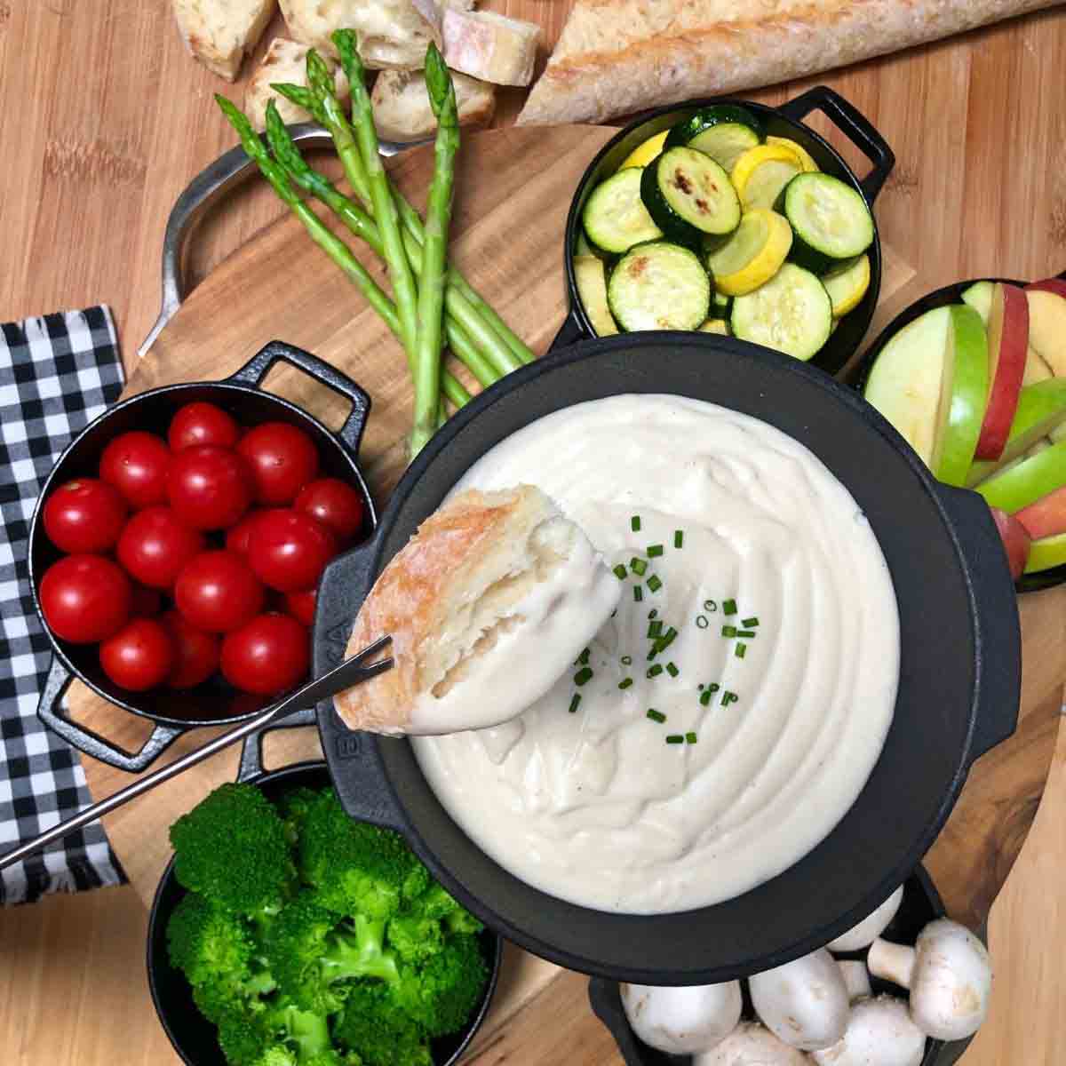 Vegan Cheese Fondue