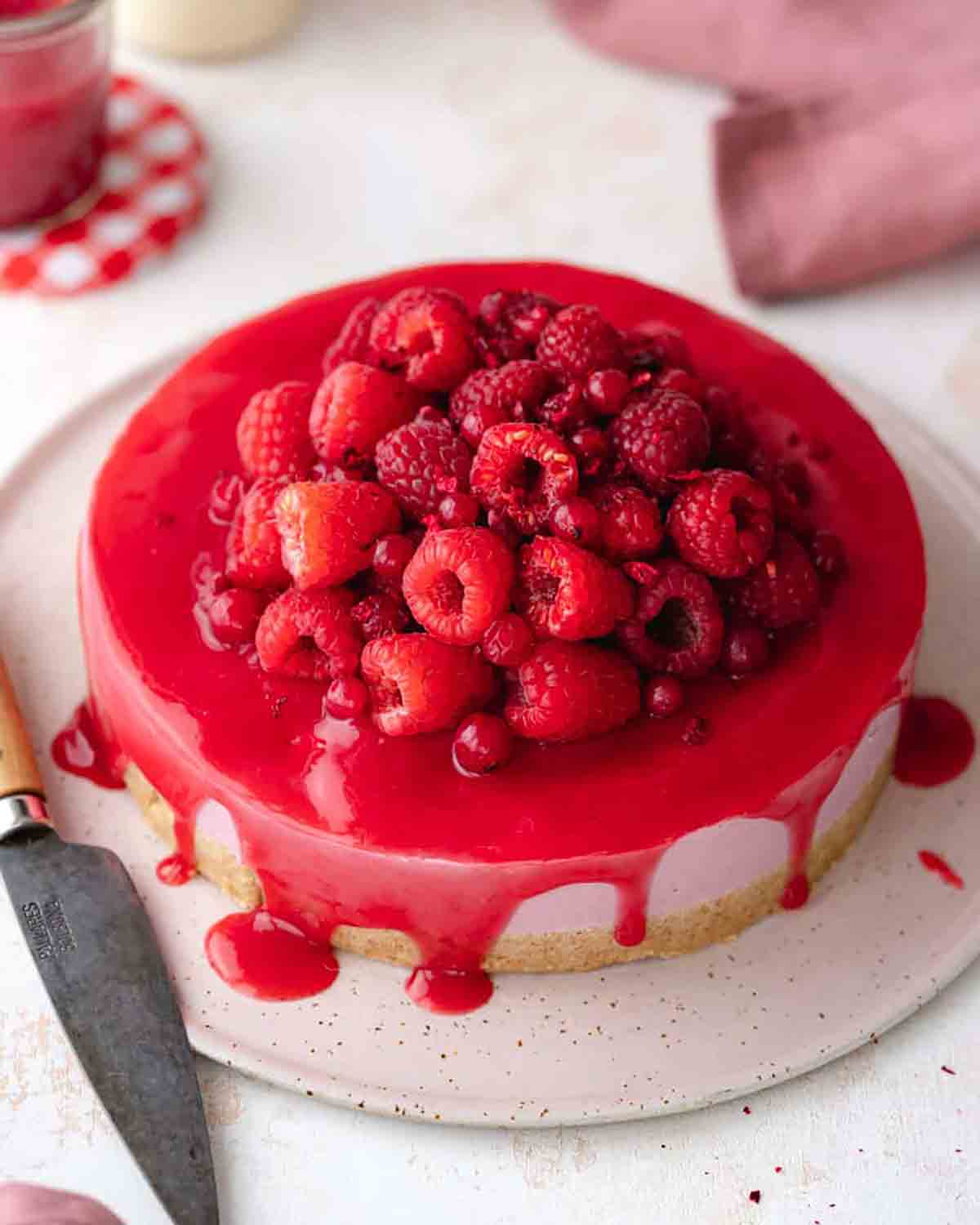 Vegan Raspberry Cheesecake