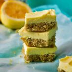 sugar free vegan dessert lemon Cheesecake Bars