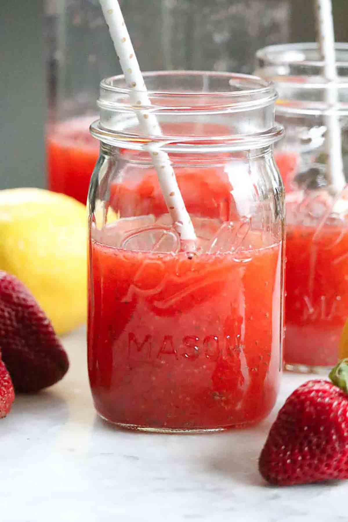 Strawberry Chia Seed Lemonade