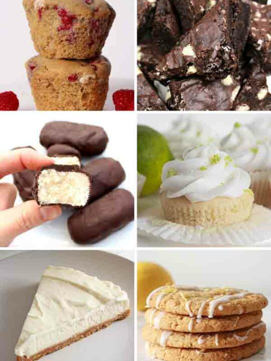 Image Collage Of 6 Vegan Desserts Without Nuts