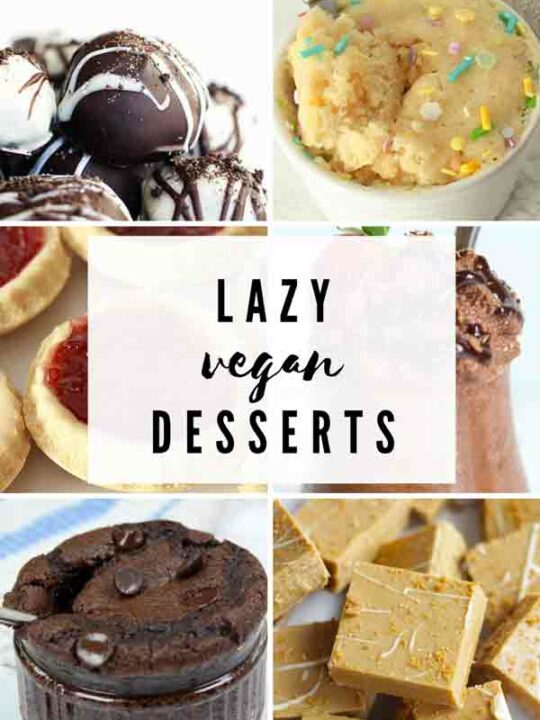 Lazy Vegan Desserts Collage For Thumbnail Image