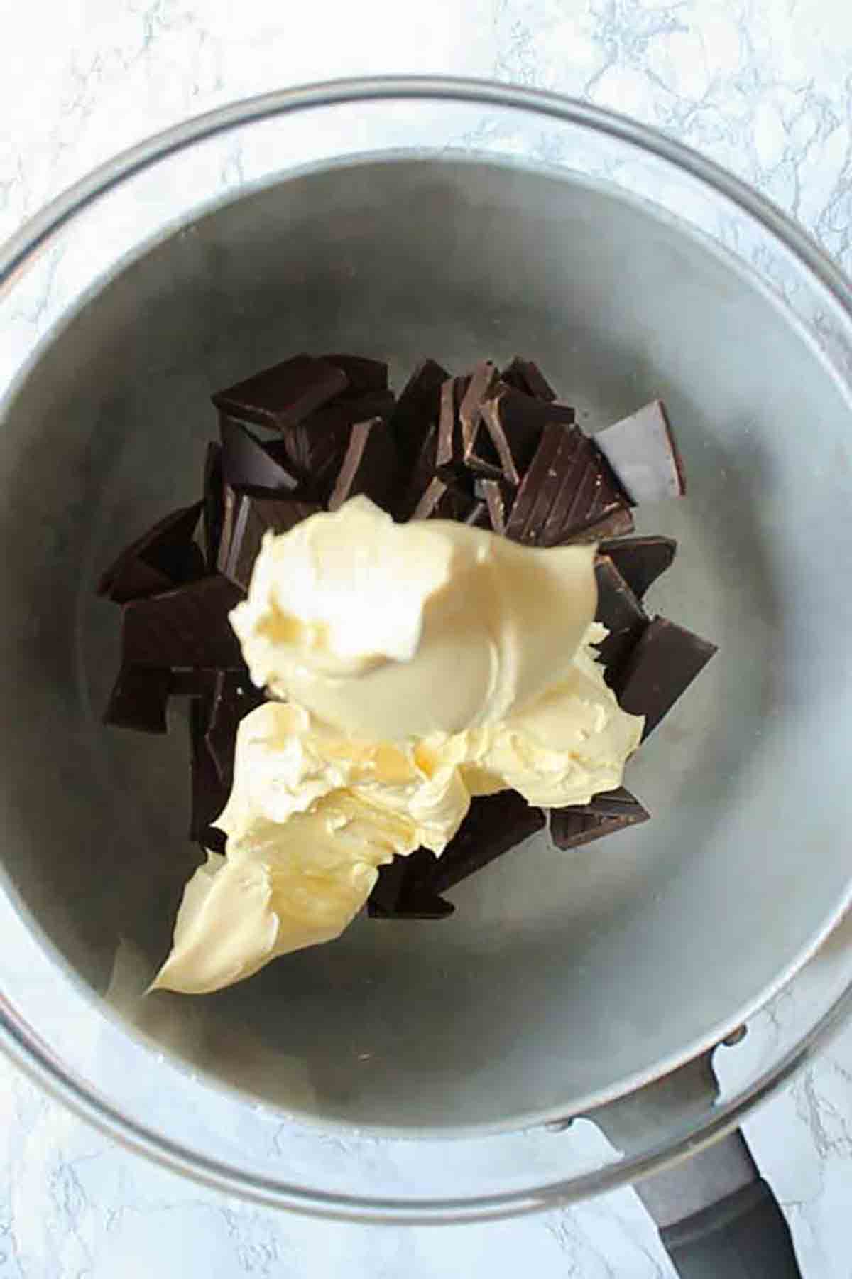 Margarine And Chocolate In A Bowl