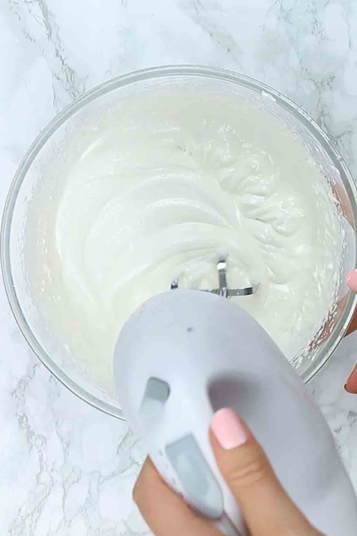 Meringue Mixture In A Bowl