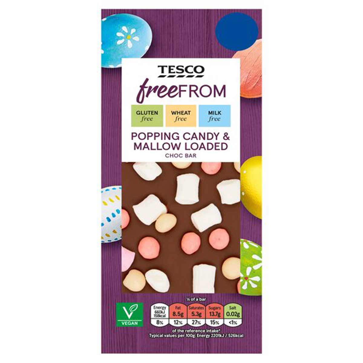 Tesco Vegan Easter Popping Candy Chocolate Bar