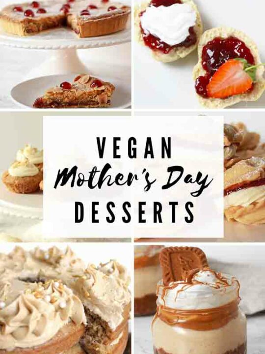 Thumbnail Collage Of Vegan Mothers Day Desserts