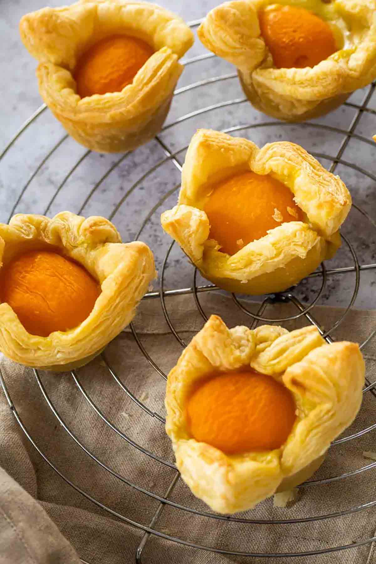 Vegan Custard Apricot Tarts