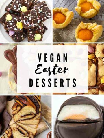 Vegan Easter Desserts Thumbnail Collage