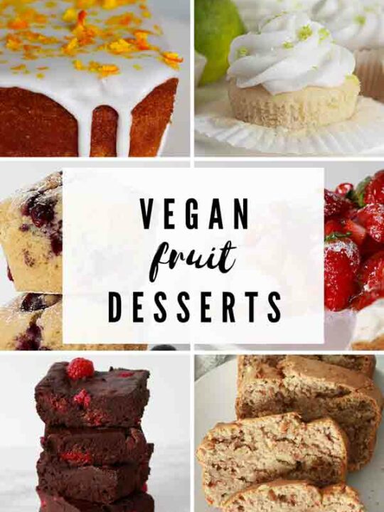 Vegan Fruit Desserts Thumbnail Collage
