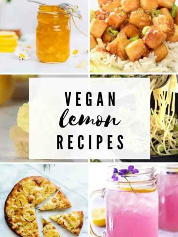 Vegan Lemon Recipes Collage