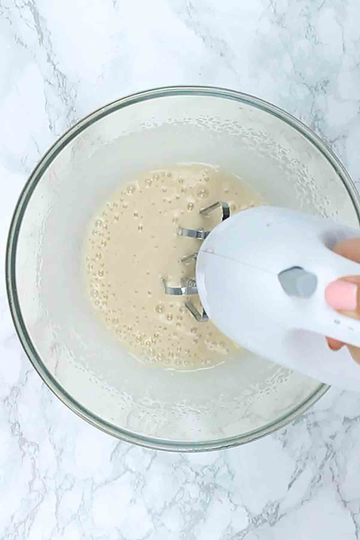 Whipped Aquafaba In A Bowl
