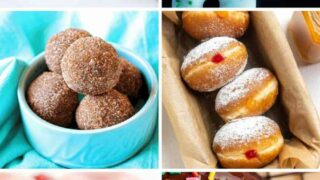 6 Images Of Different Vegan Donuts
