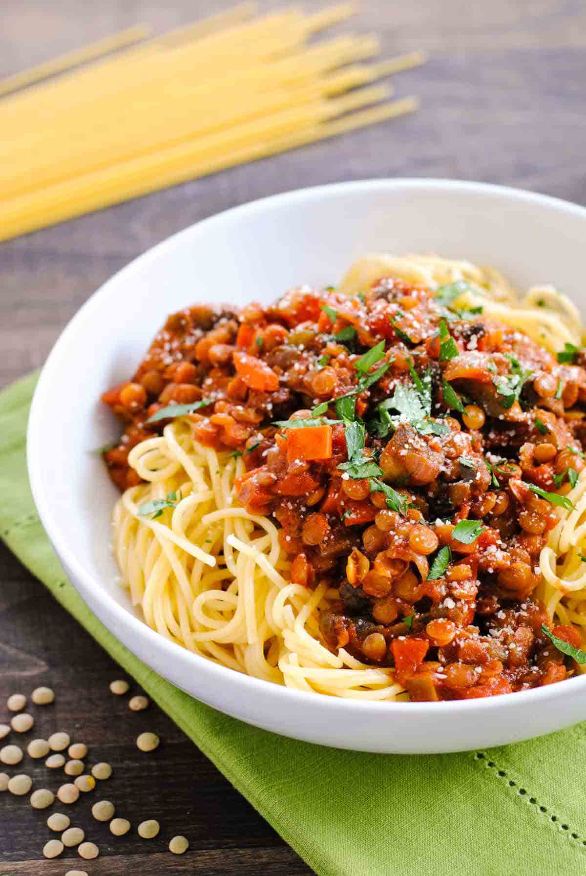 Mushroom Lentil Ragu Vegan Comfort Food