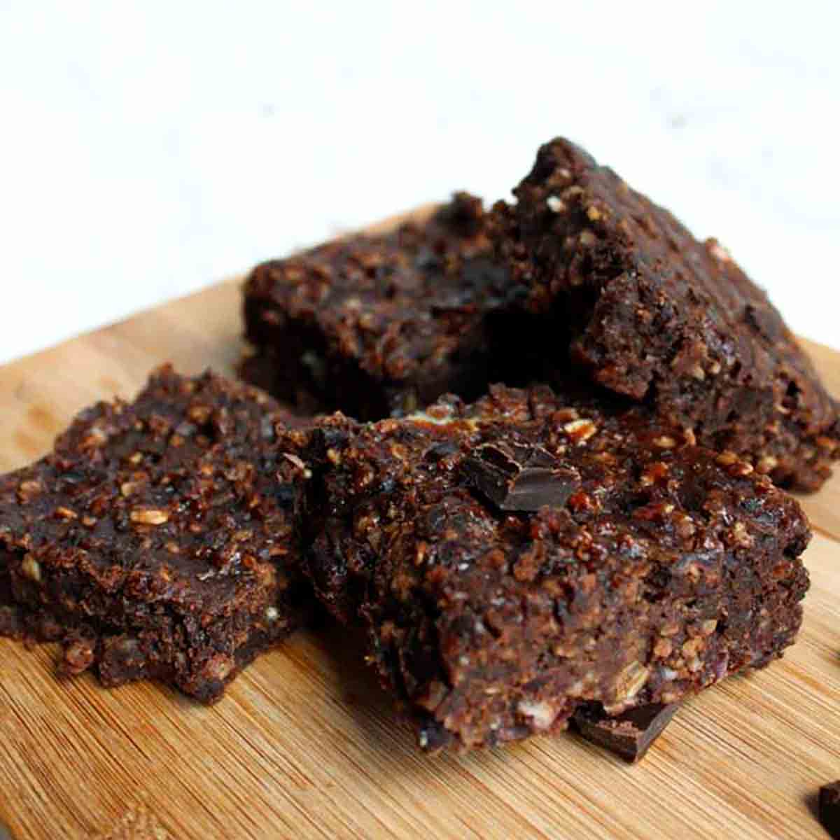 A Small Pile Of Vegan Black Bean Brownies