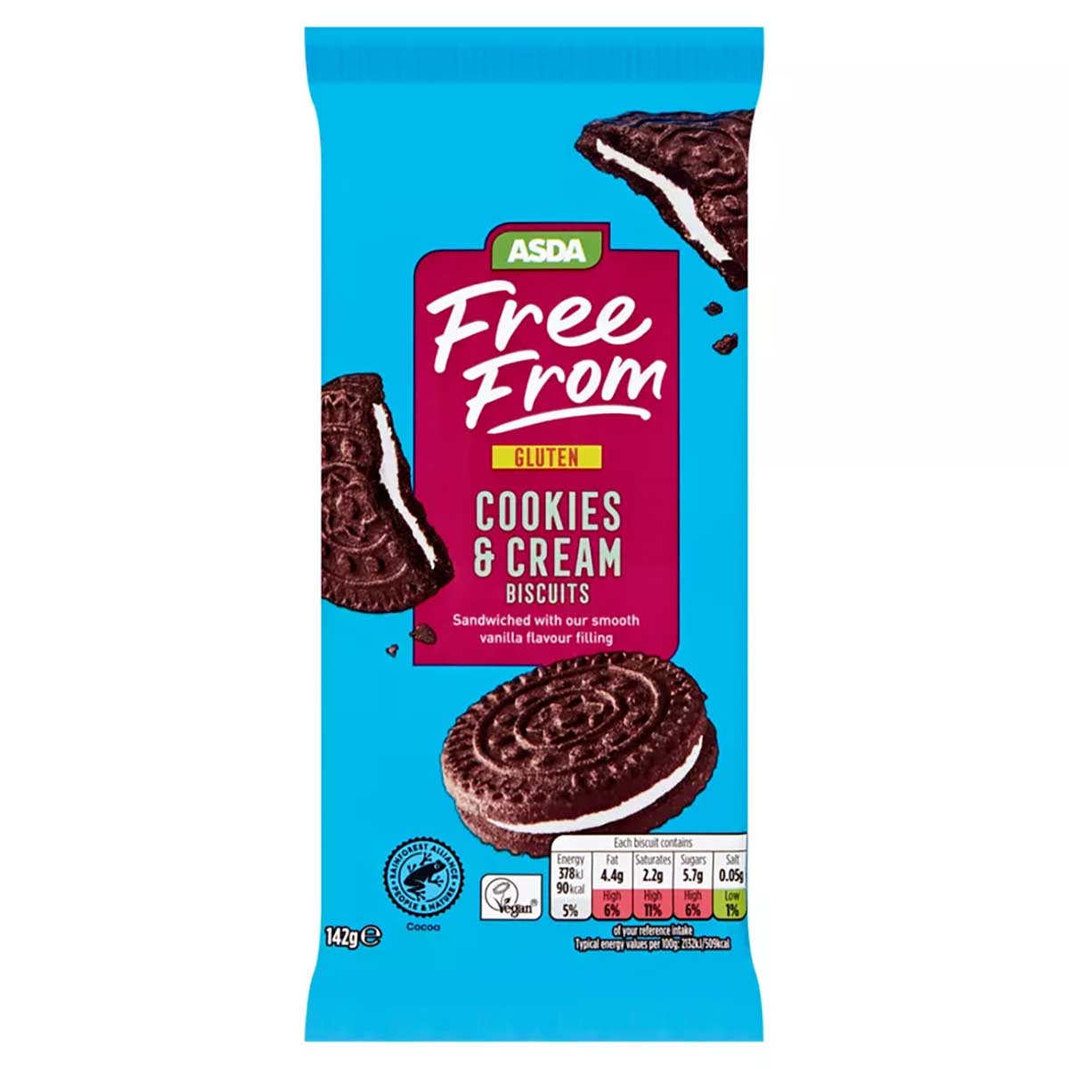 Asda Gluten Free Cookies And Cream Biscuits